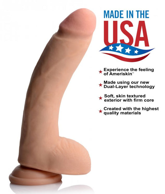 Usa Cocks 10in Ameriskin Dildo