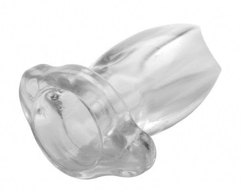 Master Series Peephole Clear Hollow Anal Plug