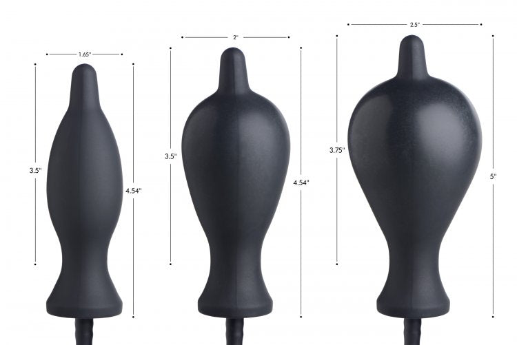 Master Series Dark Inflator Silicone Anal Plug