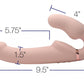 Strap U 10x Evoke Ergo-fit Inflatable & Vibrating Strapless Strap-on Flesh