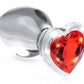 Booty Sparks Red Heart Glass Anal Plug