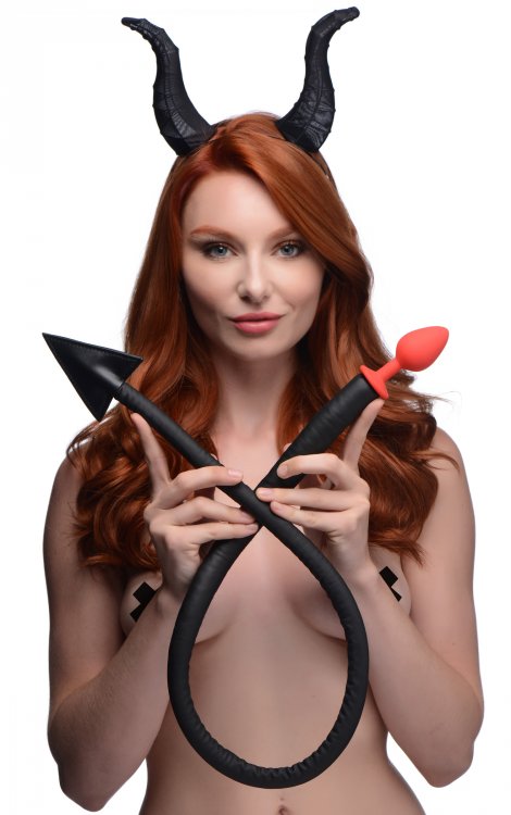 Tailz Devil Tail Anal Plug & Horns Set