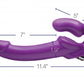 Strap U 7x Revolver Thick Vibrating Strapless Strap-on Purple