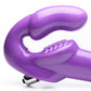 Strap U 7x Revolver Thick Vibrating Strapless Strap-on Purple