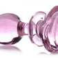 Booty Sparks Pink Rose Glass Anal Plug