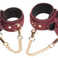 Master Series 6pc Velvet Bondage Set Burgundy