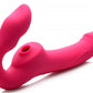 Strap U Licking & Vibrating Strapless Strap-on W/ Remote