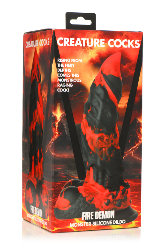 Creature Cocks Fire Demon Monster Silicone Dildo